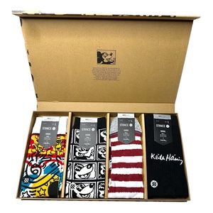 Stance Disney Mickey Mouse X Keith Haring Infiknit Casual Socks Set of 4 Large